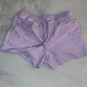 4 inch purple swim shorts